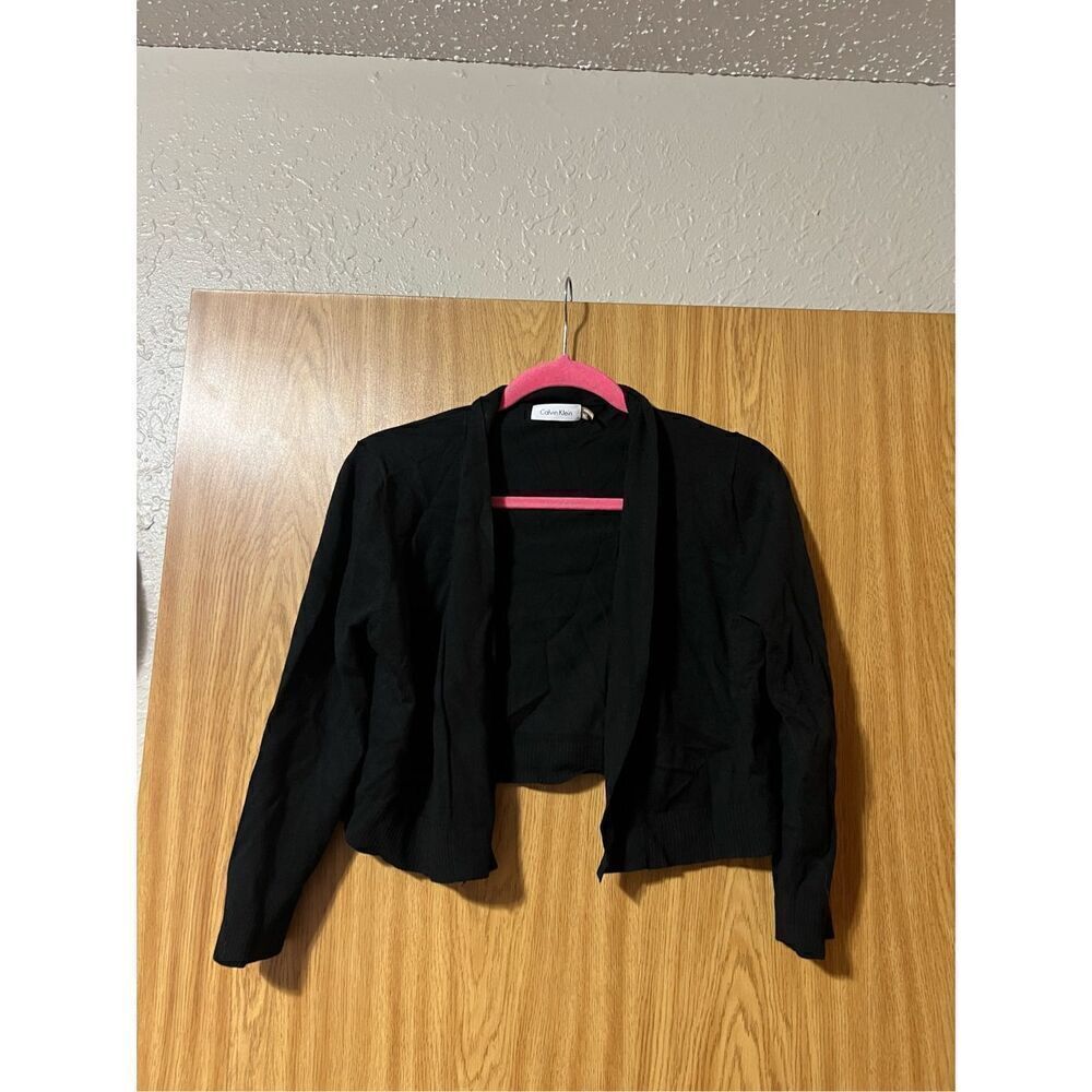 Calvin Klein Black Open Front Cardigan Woman’s Size XL